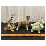 5pc Vintage Ceramic & Porcelain Dogs