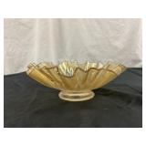 Vintage Indiana Amber Marigold Carnival Glass Bowl