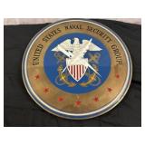 US Naval Security Group Brass & Enamel Plaque
