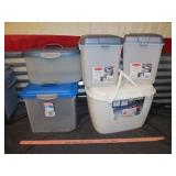5pc Storage Totes & Large Containers w/ Lids
