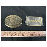 2pc Solid Brass Collector's Belt Buckles
