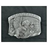 Montana - Solid Pewter Belt Buckle