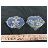 2pc Valero Solid Brass Belt Buckles - NEW