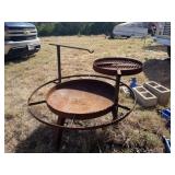 Welded Steel 4ft Fire Pit with Grill & Pot Hanger