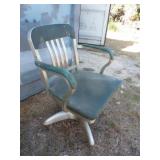Vintage Aluminum Swivel Office Arm Chair