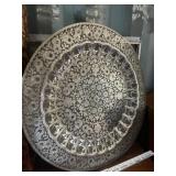 Vintage Persian Tinned Copper Metal Wall Charger