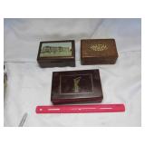 3pc Wood Trinket / Jewelry Boxes