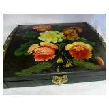 Vintage Hand Painted Wood Keeper Box