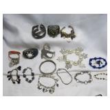 15pc Costume & Fashion Jewelry Bracelets