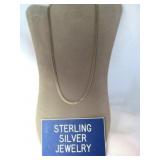 Sterling Silver Wide Herringbone 20" Necklace