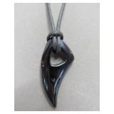 GemShark Handcrafted Obsidian Stone Claw Pendant