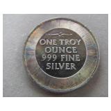 One Troy Ounce Eagle .999 Fine Silver Round