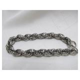 Sterling Silver 7" Charm Bracelet - 23.9 Grams