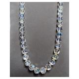 Faceted Crystal 24" Bead Necklace w/ Barrel Clasp