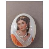 Vintage Limoges Porcelain Victorian Cameo Insert