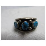Vintage Navajo Sterling Silver & Turquoise Ring