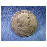 1952-D US Franklin Silver Half Dollar
