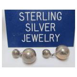 Sterling Silver Ball Dangle Earrings
