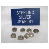 Mercury Dime & Silver Concho Button Covers