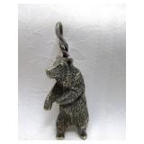 Sterling Silver Detailed Bear Pendant