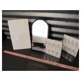 4pc - Counter Top Jewelry Display Stands & Mirror