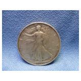 1937-S US Walking Liberty Silver Half Dollar