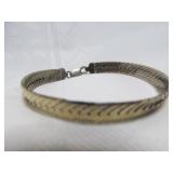 Sterling Silver Wide Herringbone Bracelet