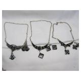 3pc Tibetan Silver Fashion Necklace & Earring Sets