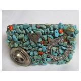 Custom Craft Made Turquoise Belt Buckle