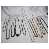 10pc Natural Stone & Bead Necklaces