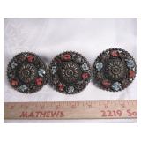 3pc Custom Craft Belt Buckles w/ Stones