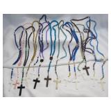 14pc Rosary Style Molded Necklaces