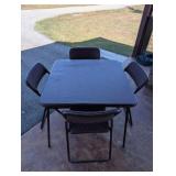 Folding Card Table & 4 Chairs Set