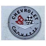 Chevrolet Corvette Porcelain Metal Sign