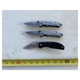 3pc NEW Folding Knives - Pocket Knives