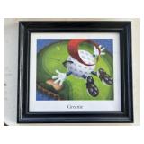 Greenie by Bob Commander Framed Golf Art Print