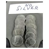 12pc US Kennedy Bicentennial Half Dollar Coins