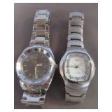 2pc Bijoux Terner Quartz Analog Men's Wrist Watch