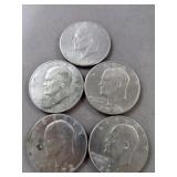 5pc US Eisenhower $1 Coins