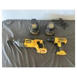 DeWalt 18V Reciprocating Saw & 12V Drill
