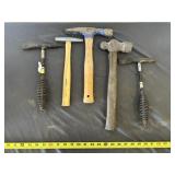 5pc - Slag Hammers, Ball Peen, Chipping Hammer +