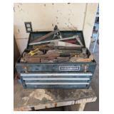Master Hand 3 Drawer Metal Tool Box with Tools