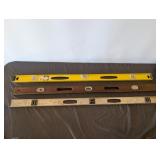 3pc 48" Levels - Wood & Fiberglass