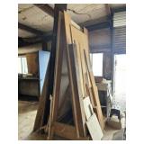 Wood Upright Lumber Rack with Lumber