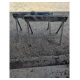 Pair of Galvanized Metal Folding Saw Horses