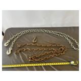 2pc - 8ft Tow Chain with Hooks / Chain with Hook