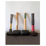 4pc - Rubber Mallets & Maul