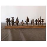18pc Router Bit Selection in Wood Organizer Block