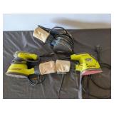3pc Ryobi Orbital & Detail Pad Sanders
