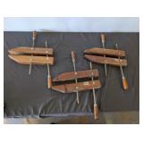 3pc Vintage Wood 14" Hand Clamps - Jorgenson, Etc.